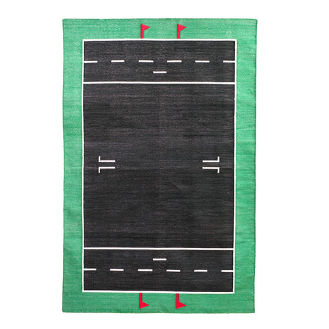 Polo Field Design Rug/Dhurrie